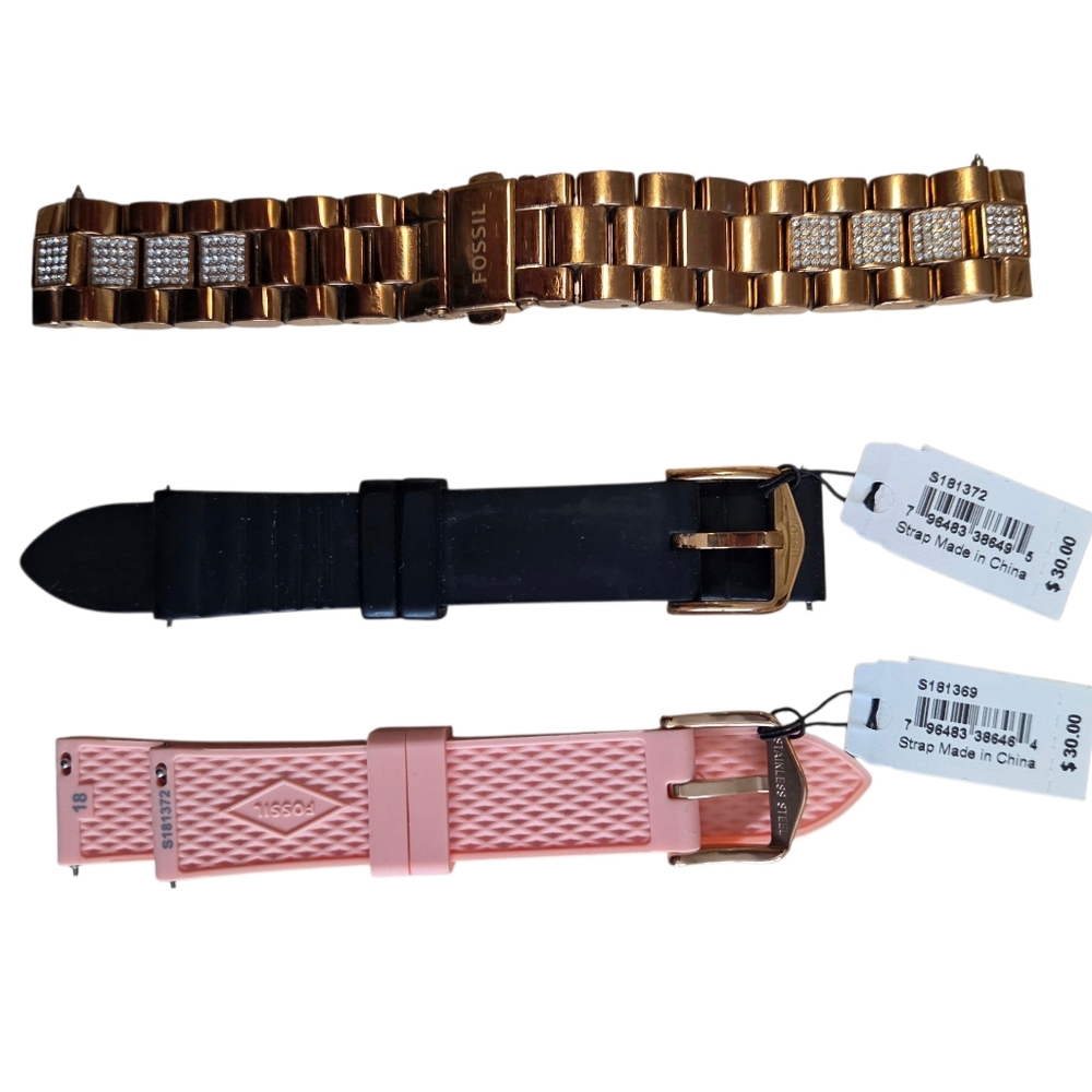 🎉 3/$60 BNWT Fossil Watch Strap Bundle For 18mm Watch
